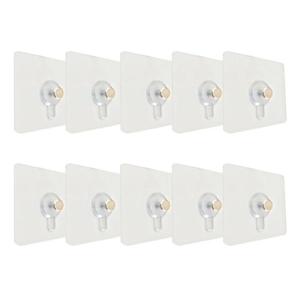 

10pcs non-trace wall picture hook invisible traceless hardwall drywall hanging kit for po frame (6*6 hooks & rails