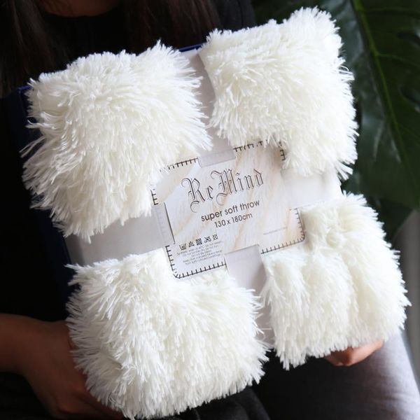 

blankets polyester european blanket luxury bayeta fluffy coral velvet throw fur bedding bedroom manta home decoration ek50gt