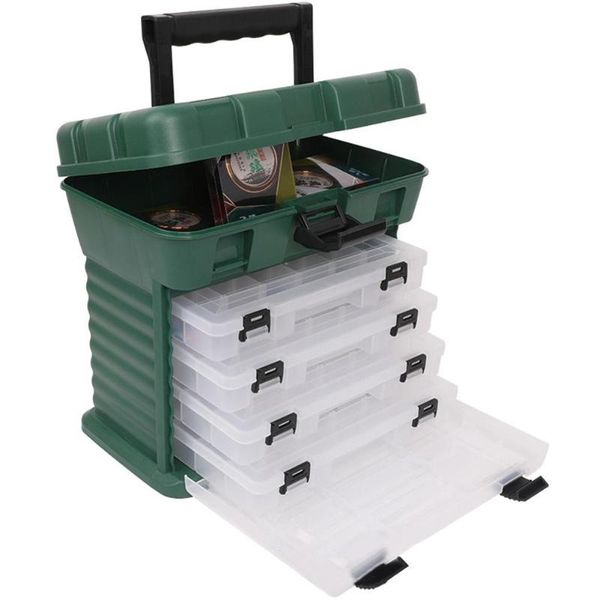 

fishing accessories toolbox tackle box faux bait portable premium storage for removable lures tools case