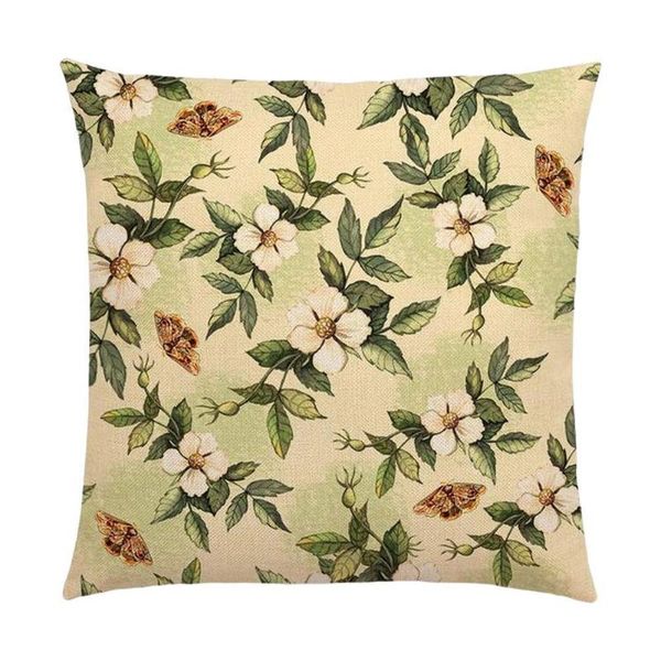 

pillow case 45cmx45cm flower bird floral pattern cushion sofa cover family decoration single-sided seats chairs r4w4