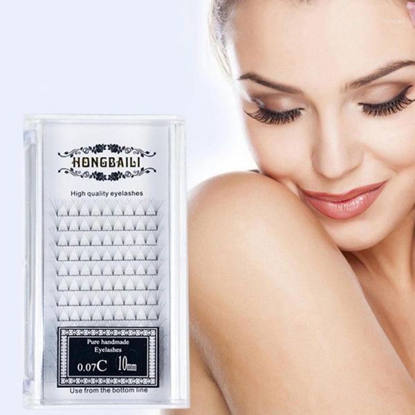 

synthetic fiber 12 row false eyelashes natural curly lash extension makeup tool1