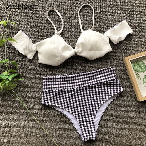 

2021 ladys high waist polka dot print swimsuit summer beachwear cute swimwear two-pieces bikini set bather bathing suit biquiniing