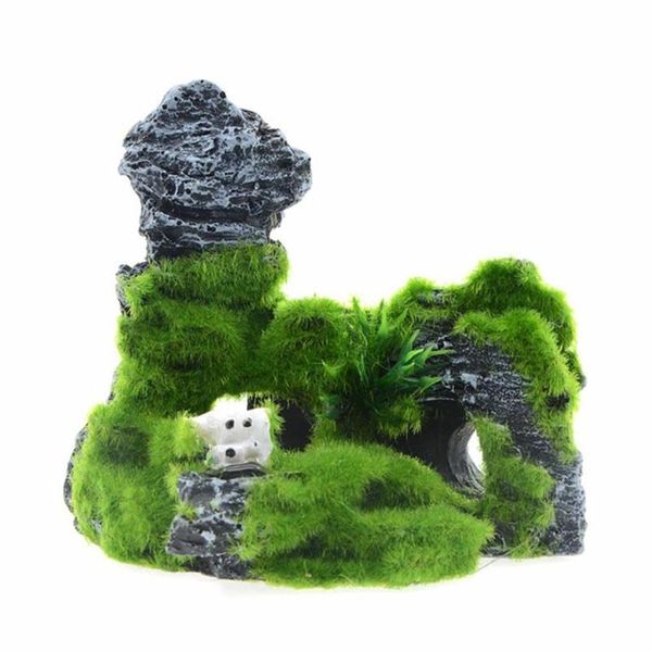 

decorations asypets artificial moss rock cave fish tank aquarium decoration random