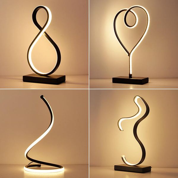 

table lamps modern led lamp bedroom reading desk light bedside study eye protect us/eu plug dimable