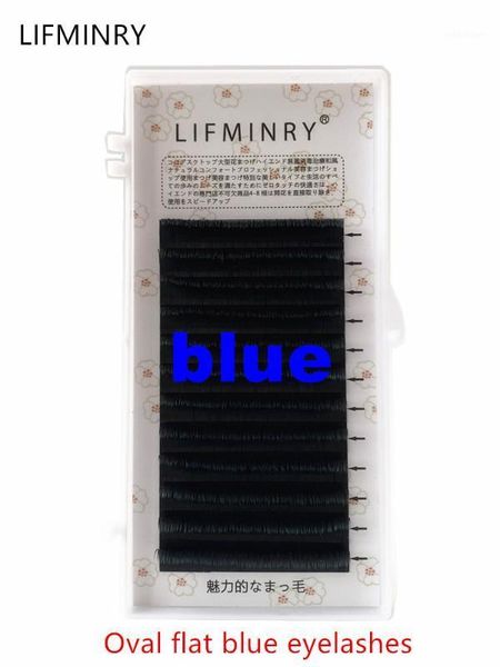 

1case flat blue eyelashes long artificial mink false1