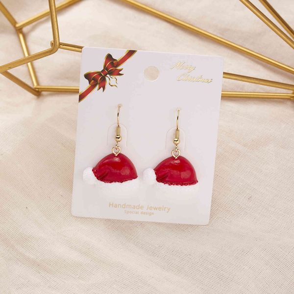 

christmas hat santa claus pendant earrings jewelry