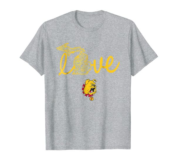

ferris state bulldogs state love t-shirt - apparel, White;black
