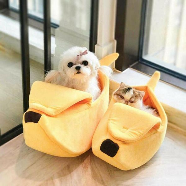 

cat beds & furniture banana peel house cute bed mat soft plush padding cushion for cats kittens fas6