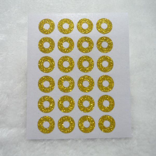 

10mm gold glitter hang tag rings christmas stickers gift wrap