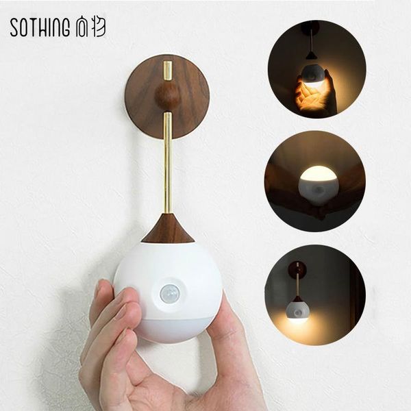 

night lights sothing light smart sensor portable infrared induction usb charging removable lamp home lamps