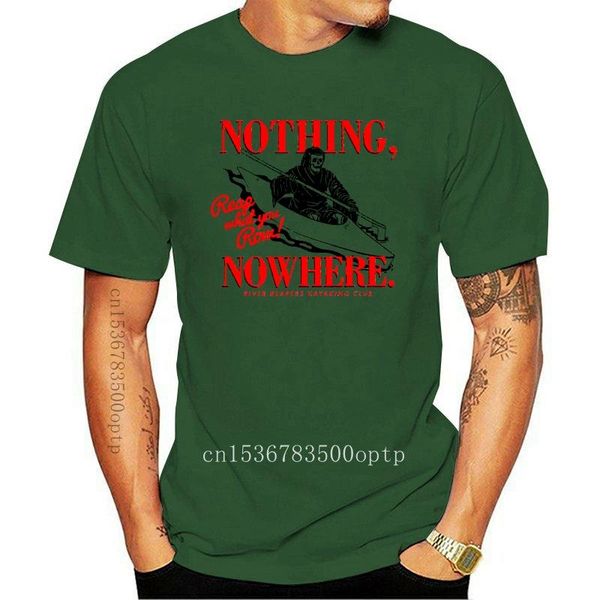 

men's t-shirts nothing nowhere river reapers kayaking club t shirt, White;black