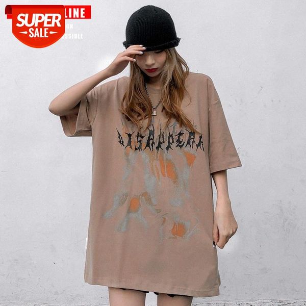

streetwear men european and american street oversize hip-hop printed short-sleeved t-shirt male high fashion brand hiphop loose #5k9x, White;black