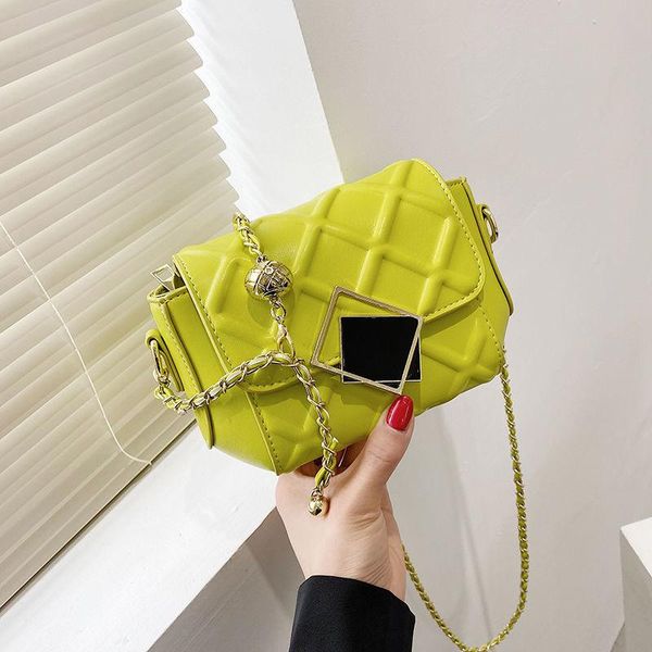 

shoulder bags pu small messenger bag women's 2021 design luxury chain belt one leather women simple handbag crossbody