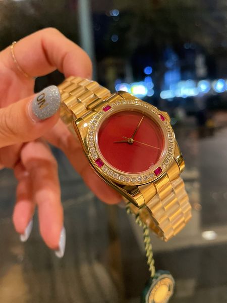 

wristwatches ladies luxury watch solid five-ball steel belt 316 stainless case crystal diamonds handmade inlaid, Slivery;brown