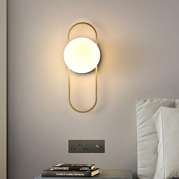 

wall lamp 7w nordic g9 glass sconce light living room bedroom background decoration bra study bedside el shop aisle lighting
