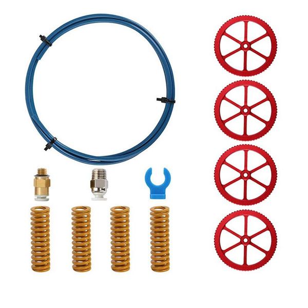 

keyboard mouse combos 3d printer kit with capricorn advanced xs bowden tube, 4 aluminum manual twist leveling nuts, suitable for ender 3/3 p