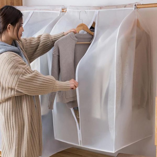 

peva thickened three-dimensional dust cover clothing household bag clothes hanging finishing storage q3n0 boxes & bins