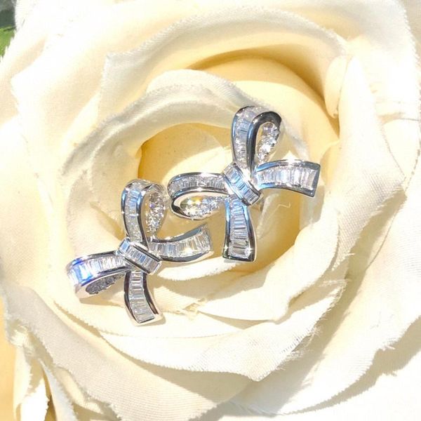 

stud luxury fashion brand 925 sterling silver fine jewelry bowknot earrings for women girls charms bijoux, Golden;silver
