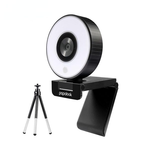 

webcams live streaming webcam with ring light, fhd 1080p 30fps fixed focus usb web camera dual mic/tripod for twitch,