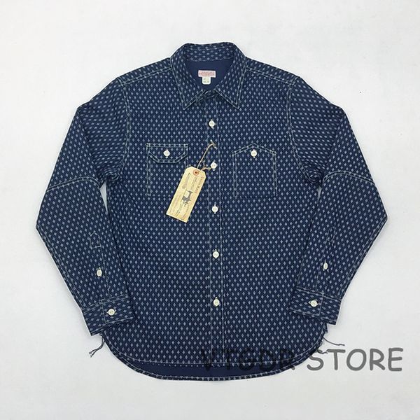 

blouses bob dong 1920s wabash indigo work shirt vintage button-down long sleeve casual shirts, White;black