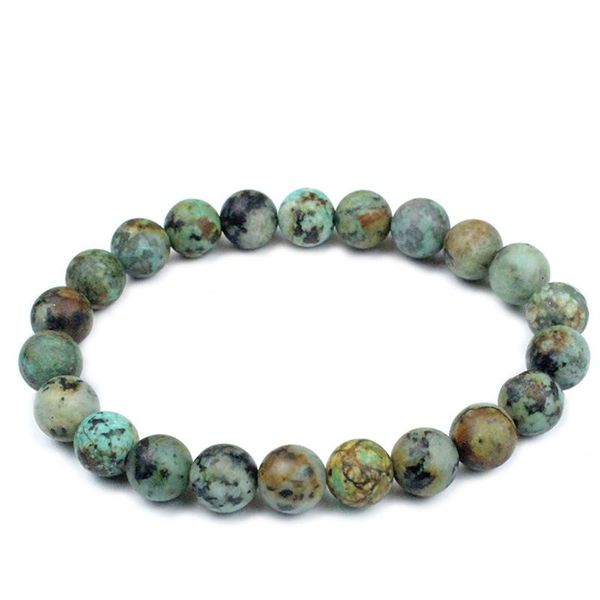 

charm bracelets 6mm 8mm 10mm matte turquoises natural stone bracelet handmade beaded for men women friend jewelry, Golden;silver