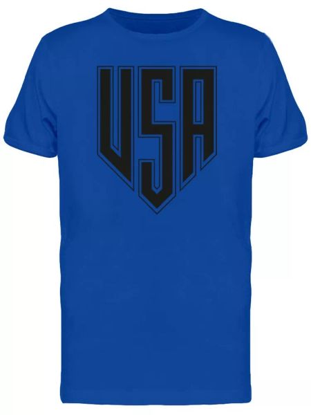 

Usa Shield Logo Men's Tee -Image by Shutterstock, White;black