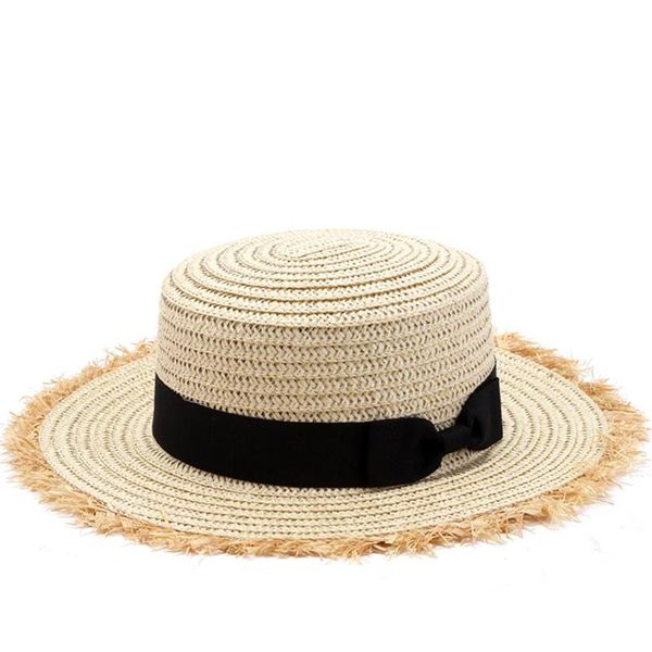 

wide brim hats 2021 sale flat sun hat summer spring women travel caps bandages beach child traw breathable girls, Blue;gray