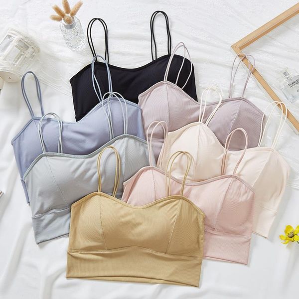 

yoga outfit women seamless gym wear tube bralette sleeveless underwear sport bra sleeping 2021 summer crop girls