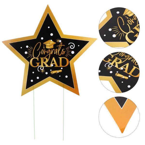 

hooks & rails 1pc graduation party settings outdoor lawn decoration sign decor
