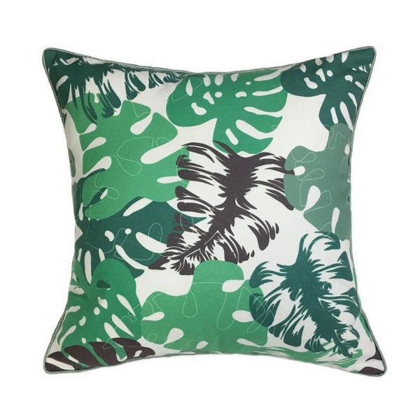

rainforest modern fashion green digital print palm leaf woven cushion cover home armchair decorative pillow case sofa 45x45cm cushion/decora