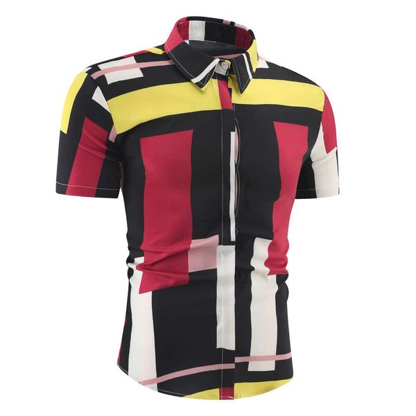 

shirtssummer fashion printed casual flower shirt men's, White;black