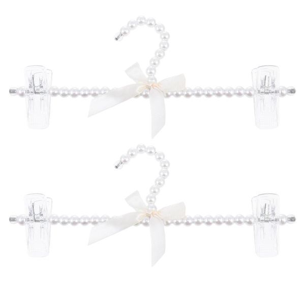 

hangers & racks 2pcs clothes hanging pearl household exquisite clothing