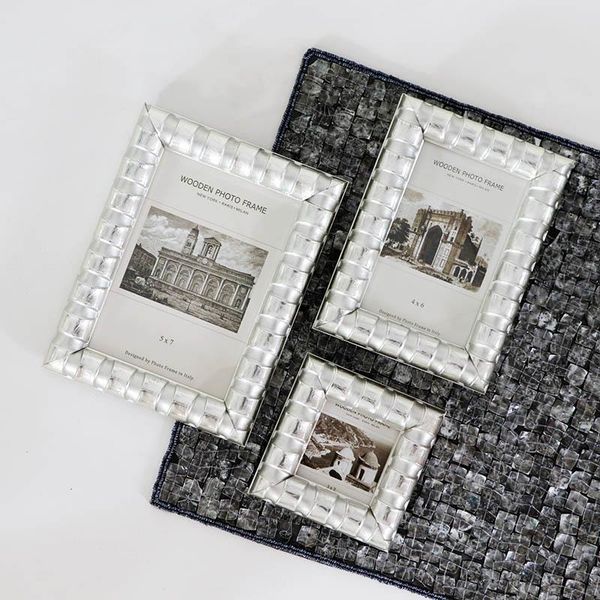 

frames and mouldings nordic modern silver bamboo thickening personality solid wood living room bedroom picture frame home po hanging wall