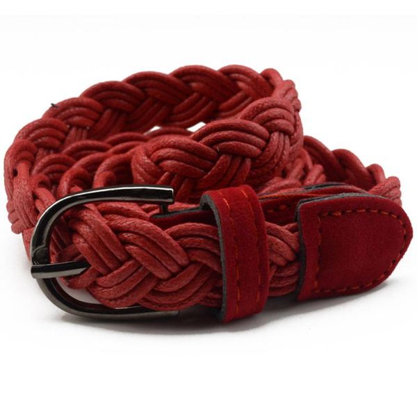 

belt casual braided buckle decorative woven for women belts, Black;brown