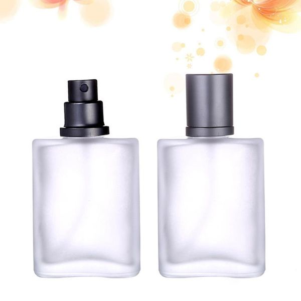 

2pcs empty perfume bottles dull polish spray makeup storage cosmetic supplies for men 50ml & jars