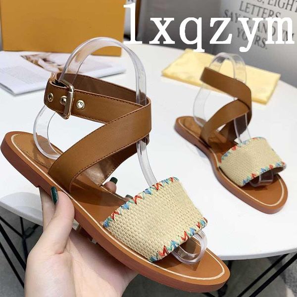 

sandals 2021 spring summer gladiator open toe flats shoes women ankle strap mix color zapatos mujer, Black