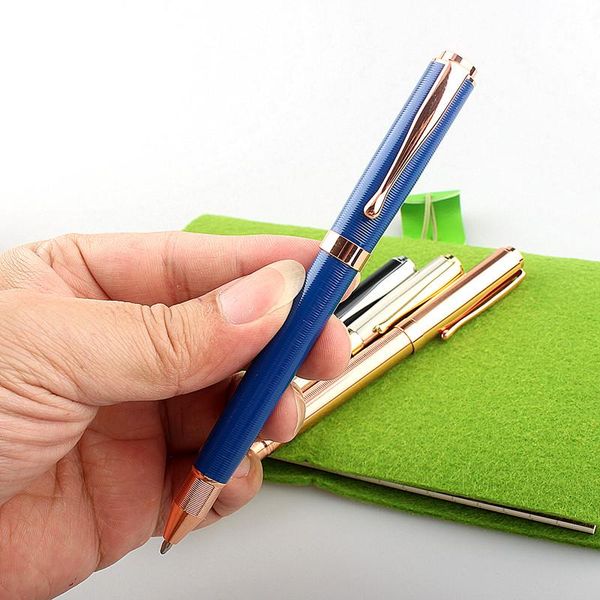 

ballpoint pens luxury heavy feel metal school business office signature roller pen writing ballpen student stationery supplies, Blue;orange