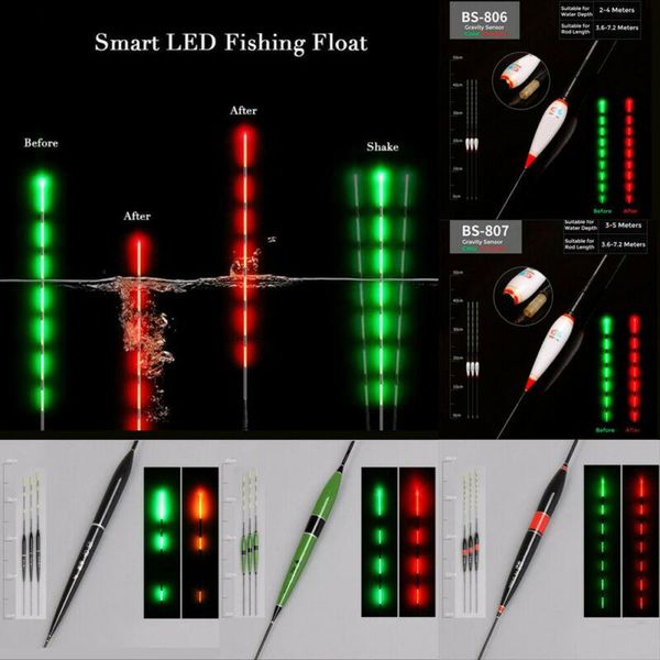 

fishing accessories smart float glowing led bobber night luminous