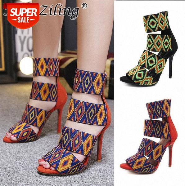 

european and american celebrities same style women's sandals with fish mouth plaid #un4j, Black