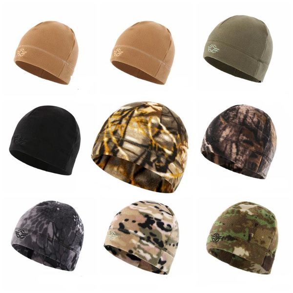 

outdoor hats 1 pc warm fleece winter autumn classic windproof hiking fishing cycling hunting military tactical caps, Black;white