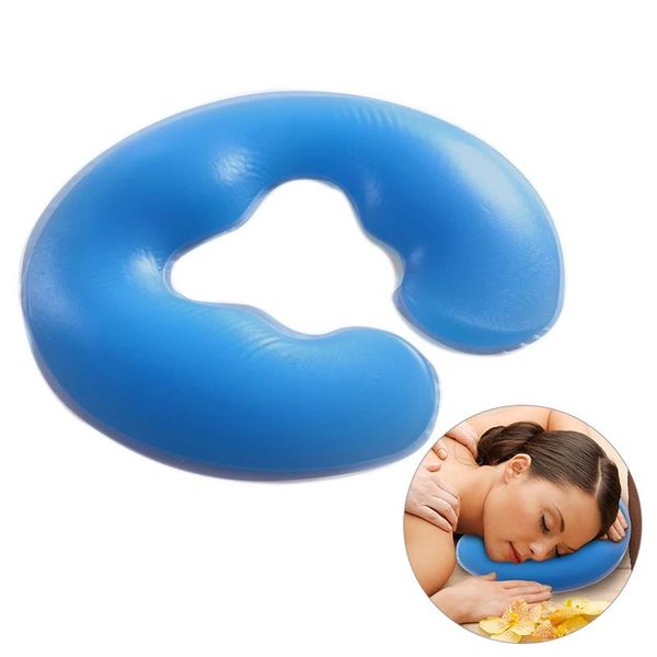 

pillow u shape silicon spa gel pad face rest body back massage neck support headrest cushion nursing inflatable pillows