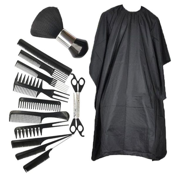 

hair scissors 14pcs/set hairdressing kit multi-function professional cutting set with combs and cape for daily haircut
