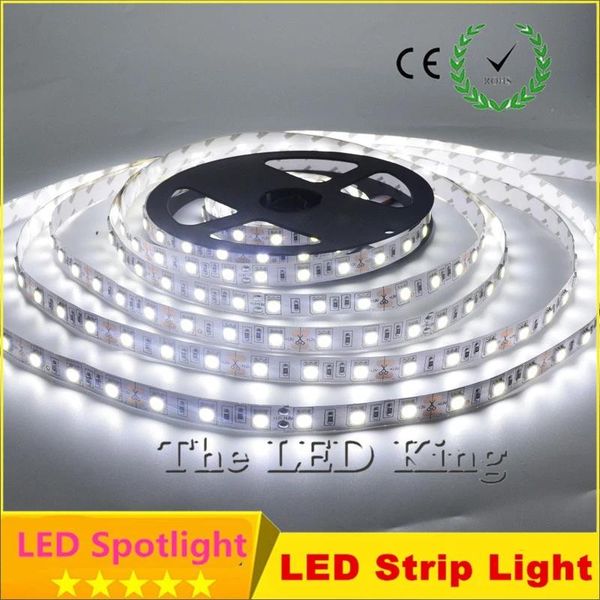 

5m dc 12v 2835 led strip smd flexible 60led/m warm white cold red green blue 4000k ip20 ip65waterproof strips