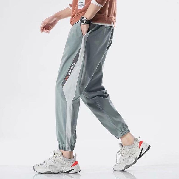 

men's casual pants cotton hip hop ankle-length men fashion trousers male 2021, Black