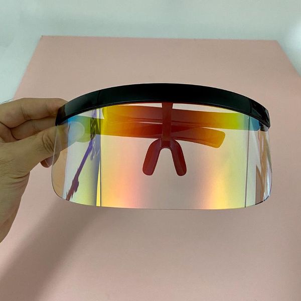 

ultra large lens anti ultraviolet sunglasses personalized integrated spray peeping mask men and women, White;black