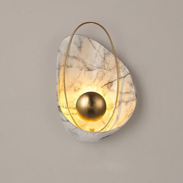 

wall lamp vintage light glass ball corridor aisle bedroom espelho home deco