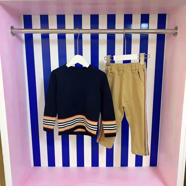 

boy winter clothe set hoodie+pants designer baby girl fashion autumn clothing sets 100-150 cm cotton material child clothes wholesale, White