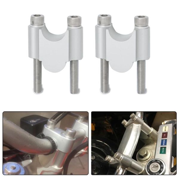 

handlebars 1 pair 7/8" 22mm 30mm rise off road motorcycle handle riser mount clamp cnc aluminum alloy fat adapter accessories atv scoot