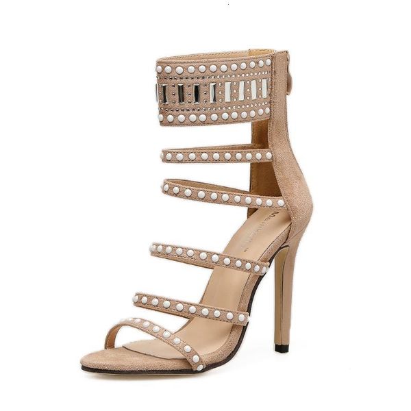 

sandals women rome shoes high heels cut out summer back strap spring kk7q, Black