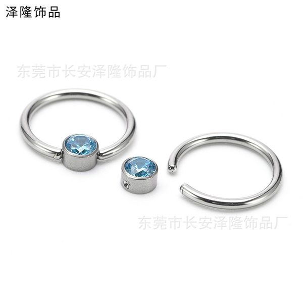 

earrings titanium puncture jewelry simple middle card cylindrical ball